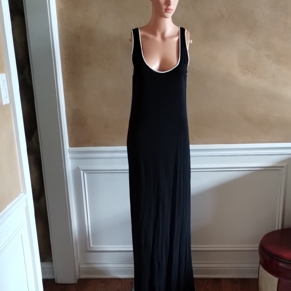 Emmanuel Ungaro Black Dress with White Trim